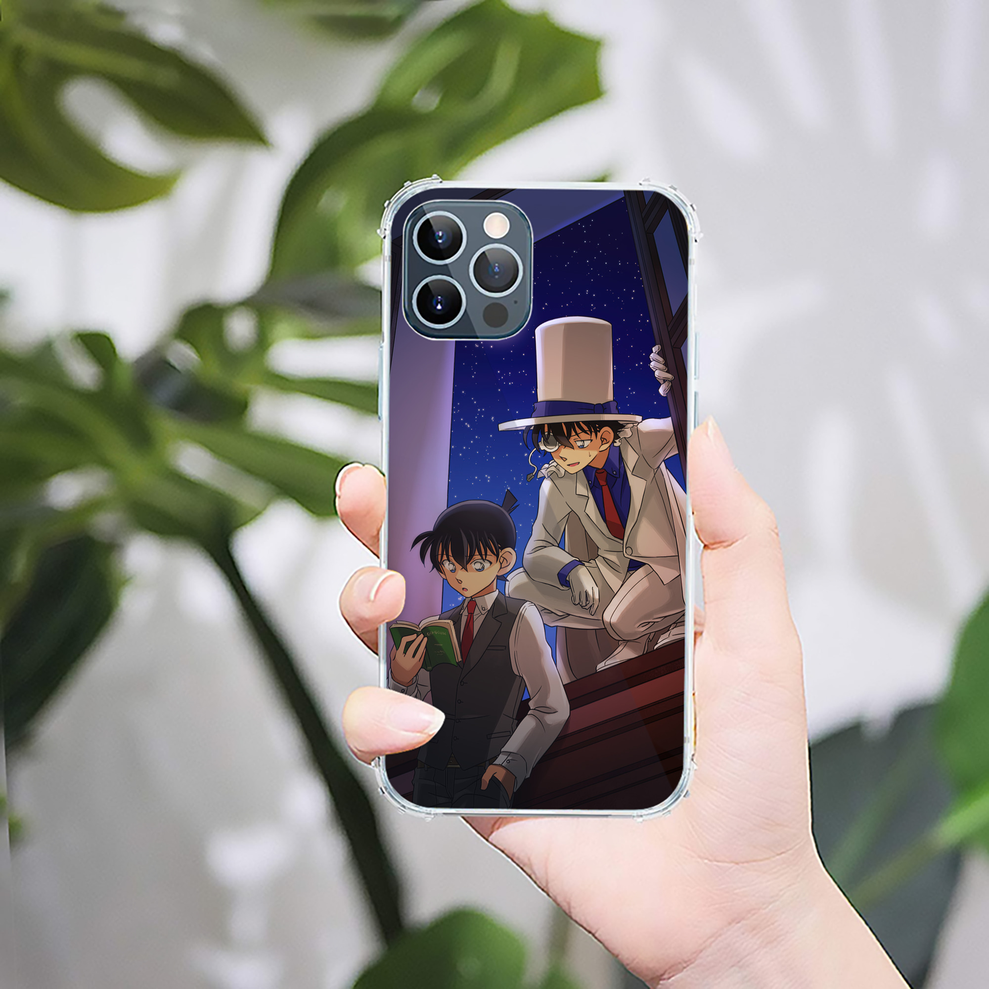 （画像用） 名探偵コナン Detective Conan 【iPhone 12シリーズ対応】透明スマホケース（クリアソフトケース）